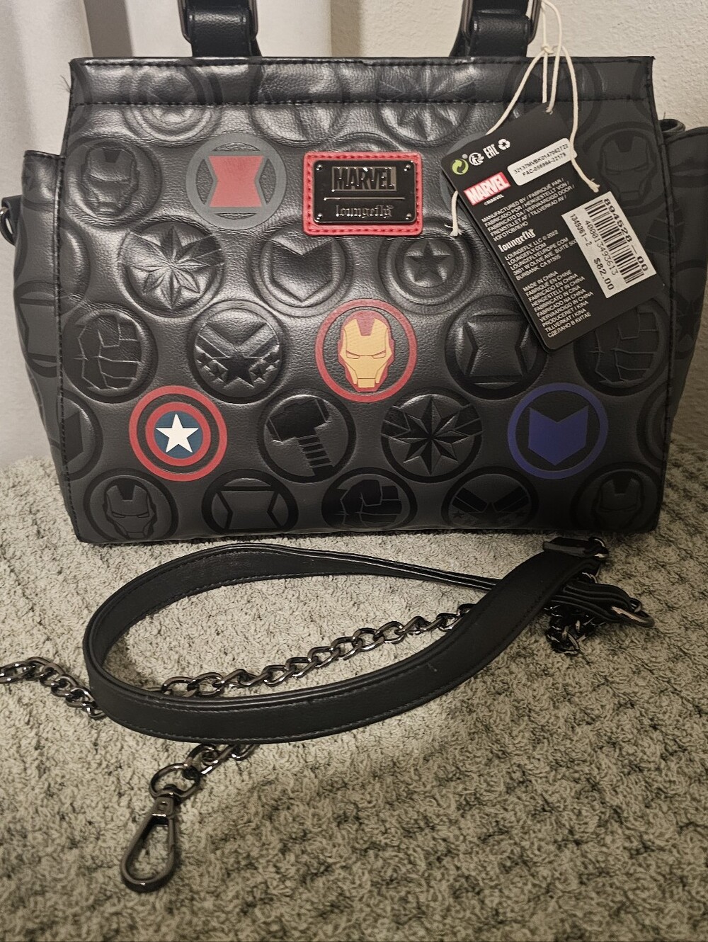 NWT! Loungefly Marvel Avengers Icon Crossbody Bag